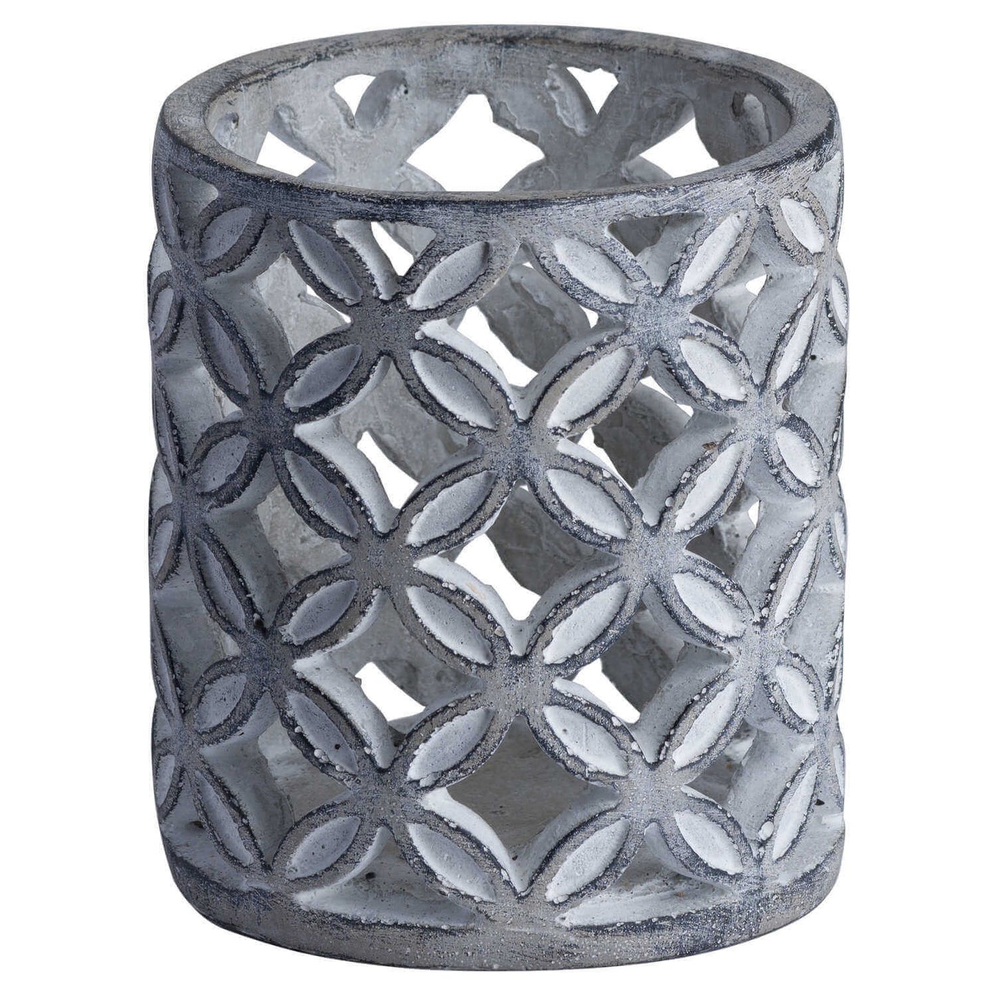 Geometric Stone Candle Hurricane